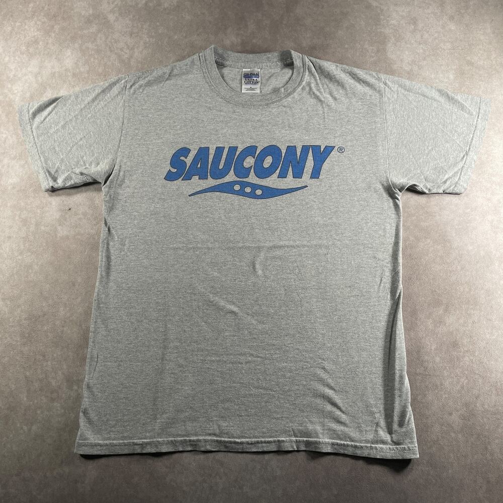 90s Vintage Saucony Loyal to the Sport Logo Graphic T-Shirt Men's Size Medium